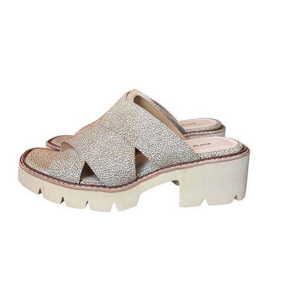 Women's All Black Platform Slip-On Sandals NWOB - Picture 4 of 8